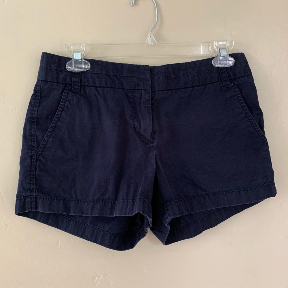 J. Crew Factory Navy Cotton Chino Shorts